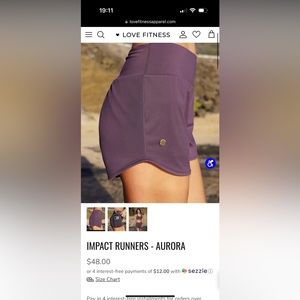 Love fitness apparel shorts